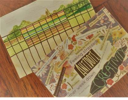 Two handmade postcards from the 2020 Market Harborough lockdown art project
